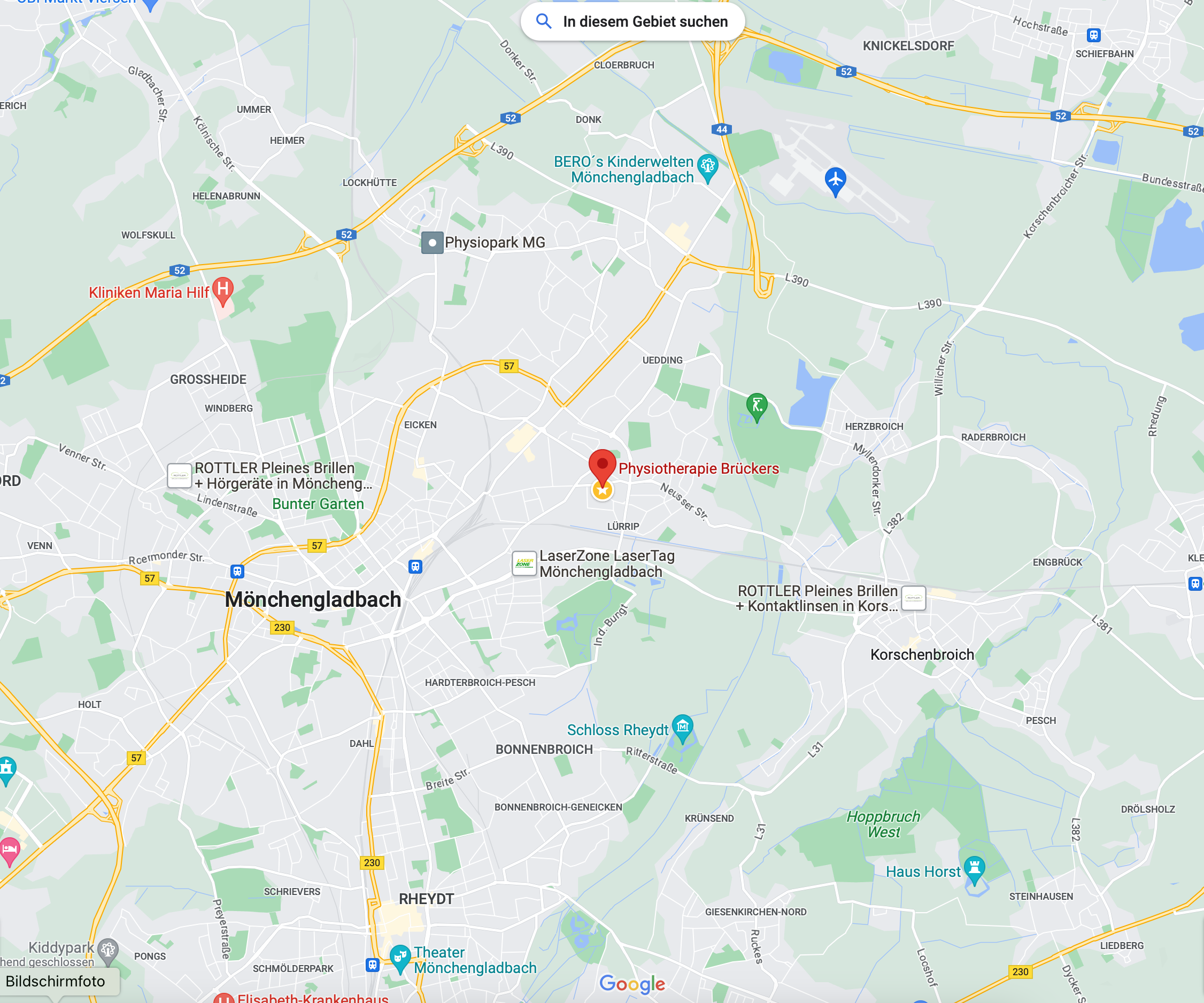 Standort Google Maps Praxis Physio Erbers